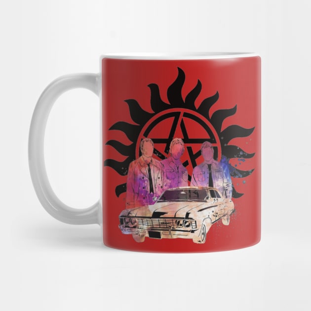 Supernatural Sam Dean Castiel Impala by Absolute Will